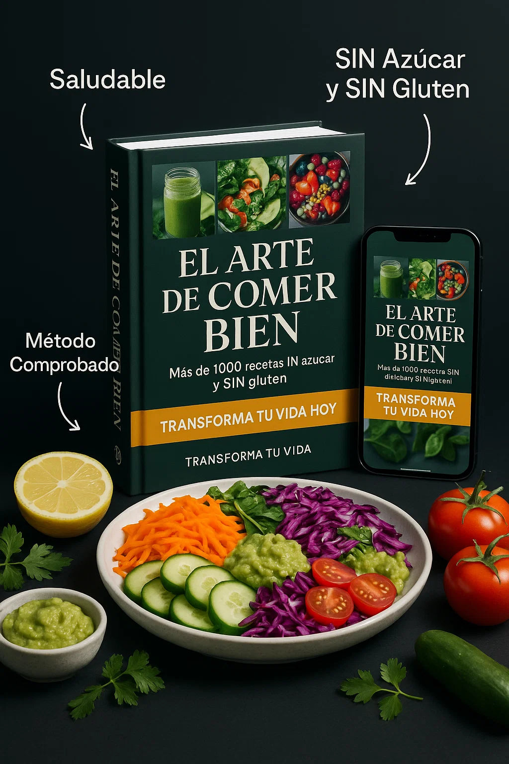 EL ARTE DE COMER BIEN +1000 Recetas SIN azúcar SIN Gluten + 20 REGALOS